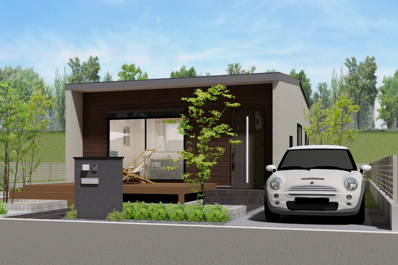 外壁×屋根×玄関ドアの組み合わせだけでも15,000通り以上自分だけの平屋が建てられる