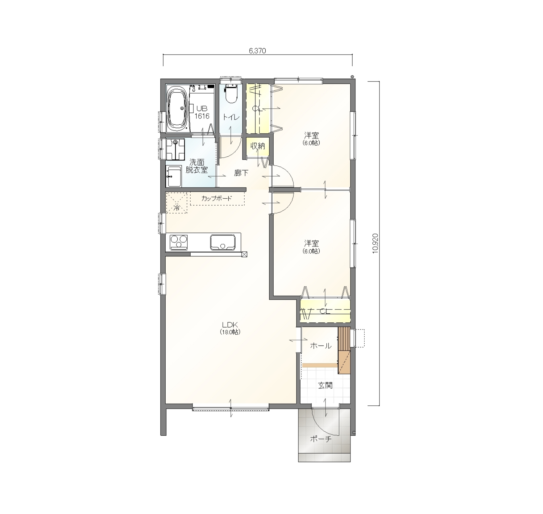 シンプルで無駄がない造りで、狭小地でも建てられます