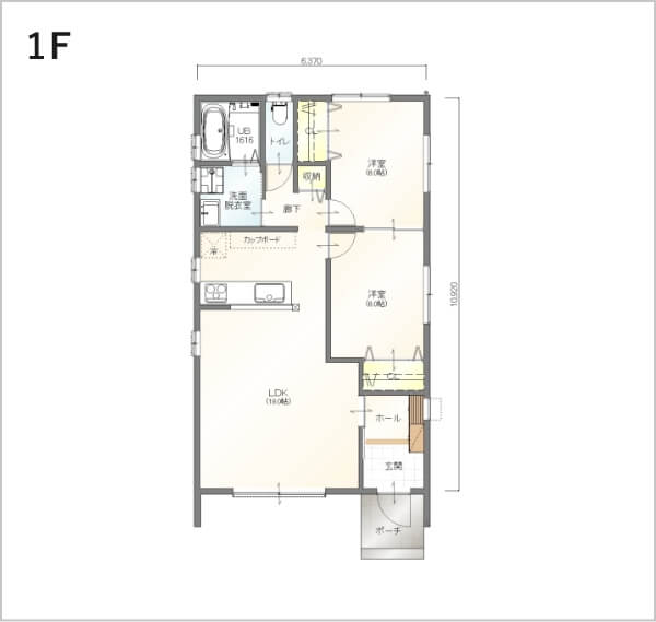 シンプルで無駄がない造りで、狭小地でも建てられます