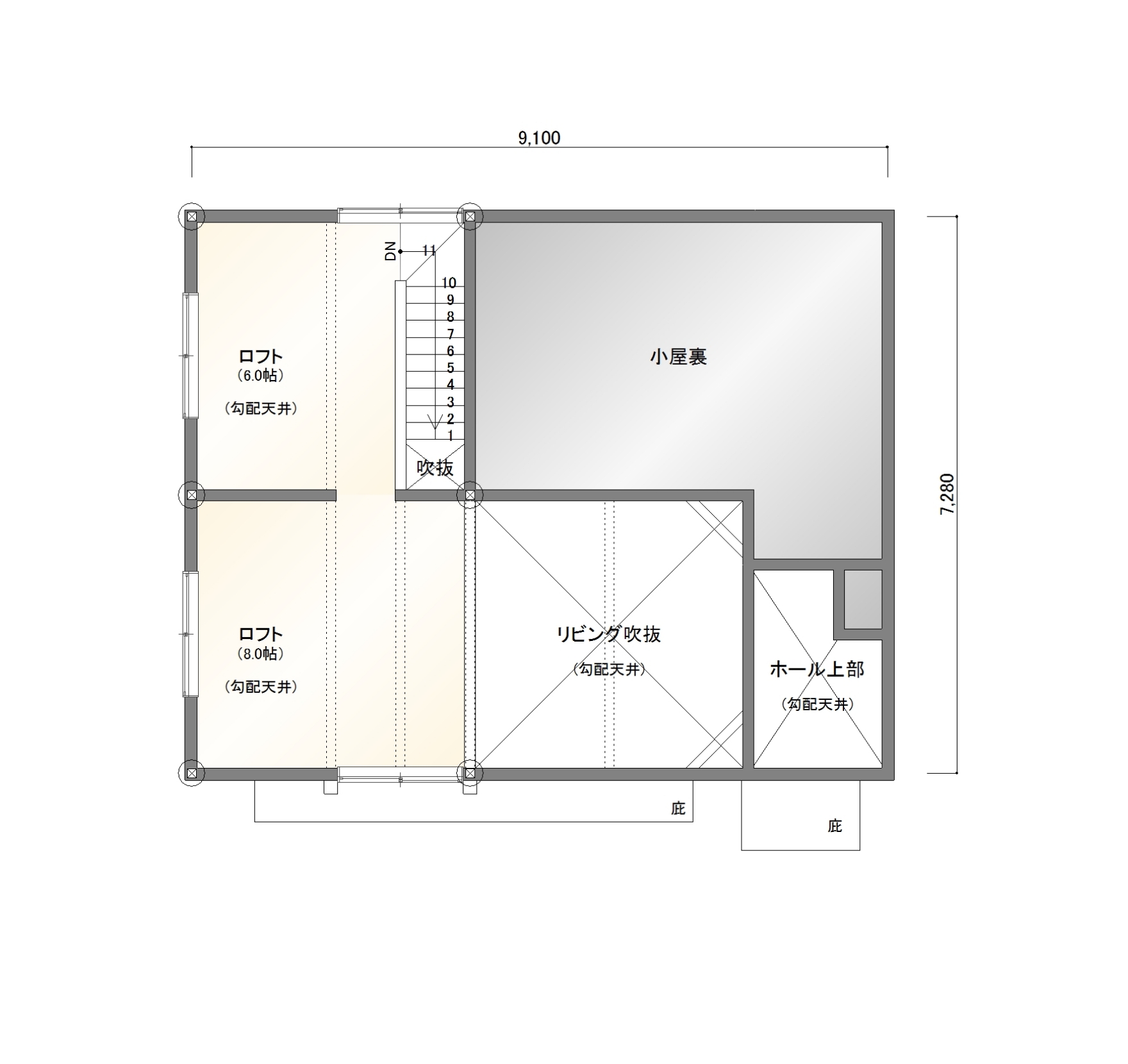 シンプルで無駄がない造りで、狭小地でも建てられます