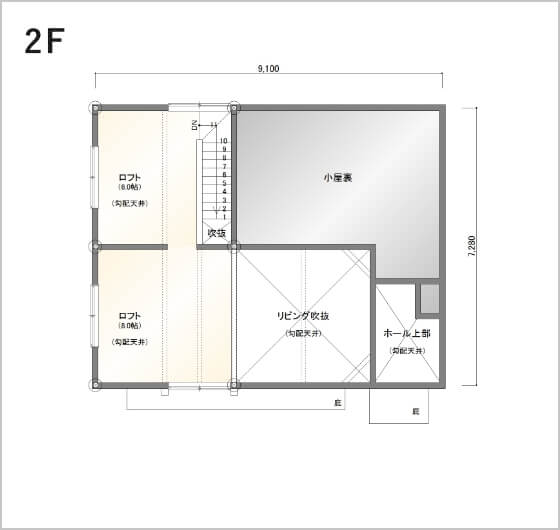 シンプルで無駄がない造りで、狭小地でも建てられます