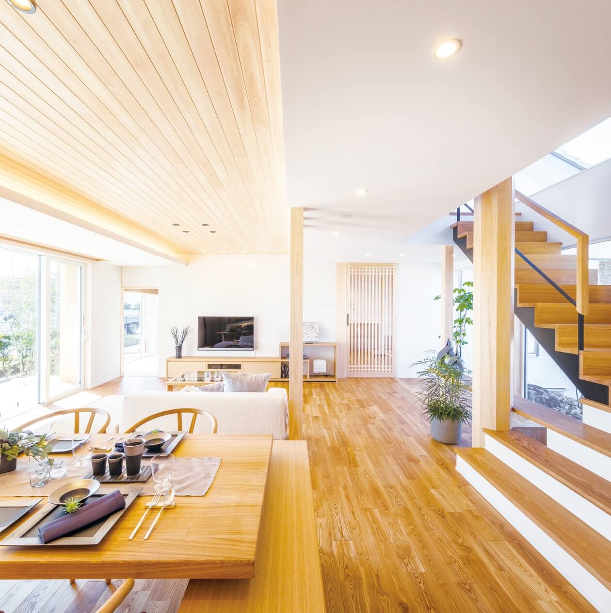 渡邊工務店が施工した家のリビング