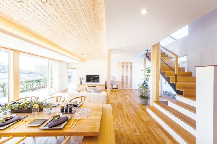 渡邊工務店が施工した家のリビング