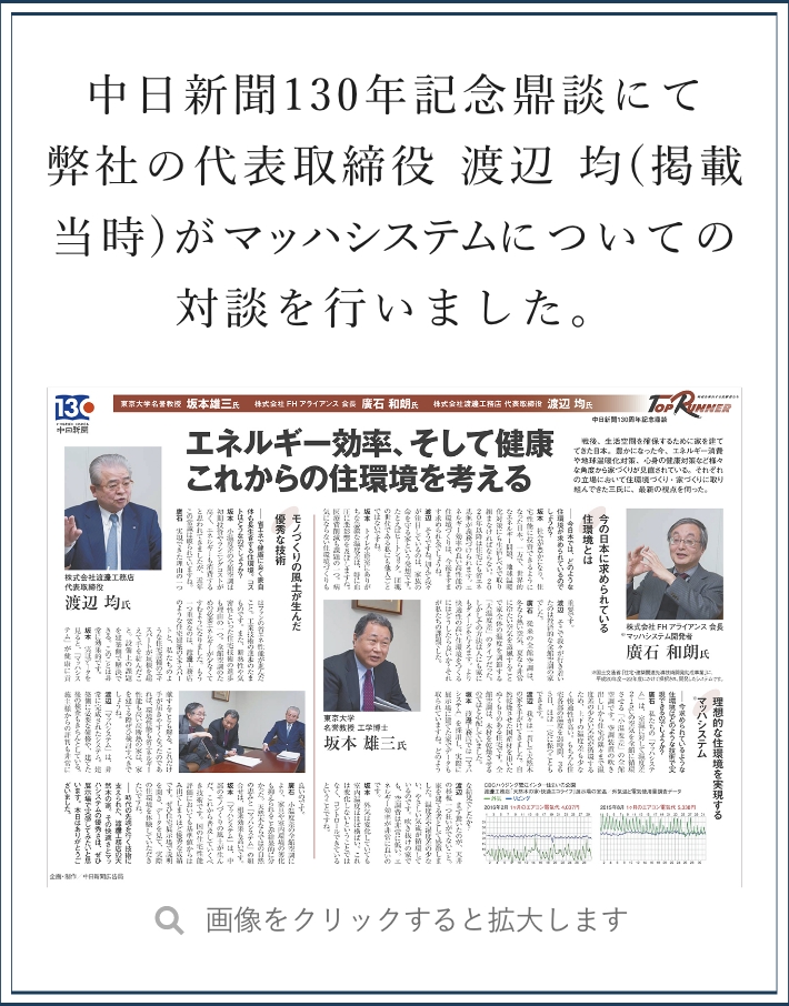 中日新聞記念鼎談にて弊社の代表取締役 渡邊均がマッハシステムについての対談を行いました。