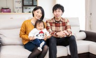 室内干しのある、陽射しで明るいお家